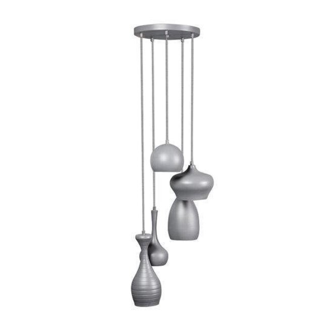 ETH Hanglamp Ajaccio 5-lichts - Betonlook grijs