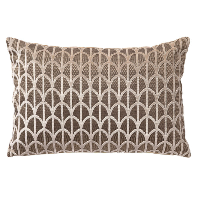 Sierkussen jacquard 40x60 cm - Taupe boogpatroon