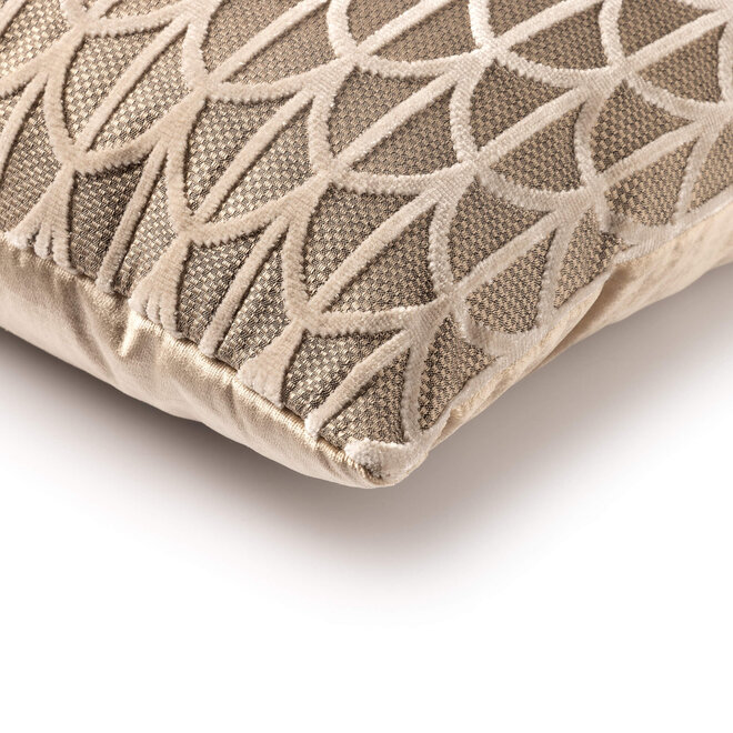 Sierkussen jacquard 40x60 cm - Taupe boogpatroon
