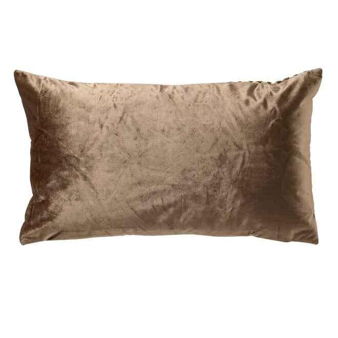 Sierkussen geborduurd 30x50 cm - Sepia beige