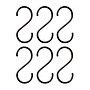 vtwonen Set/6 S-haken zwart small