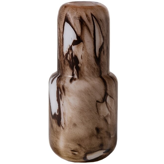 Woood Vaas Monika handgevormd glas bruin
