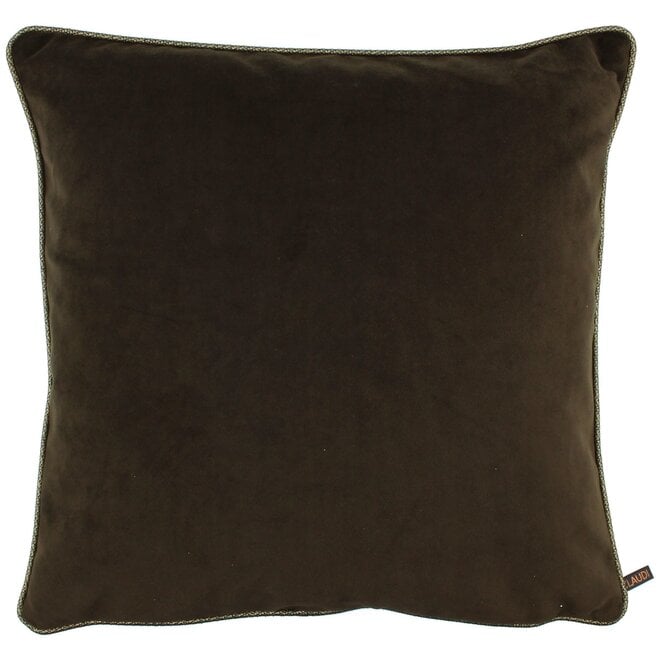 Claudi Sierkussen Astrid Chocolate + Piping Diam Gold 50x50 cm