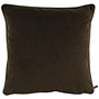 Claudi Sierkussen Astrid Chocolate + Piping Diam Gold 50x50 cm