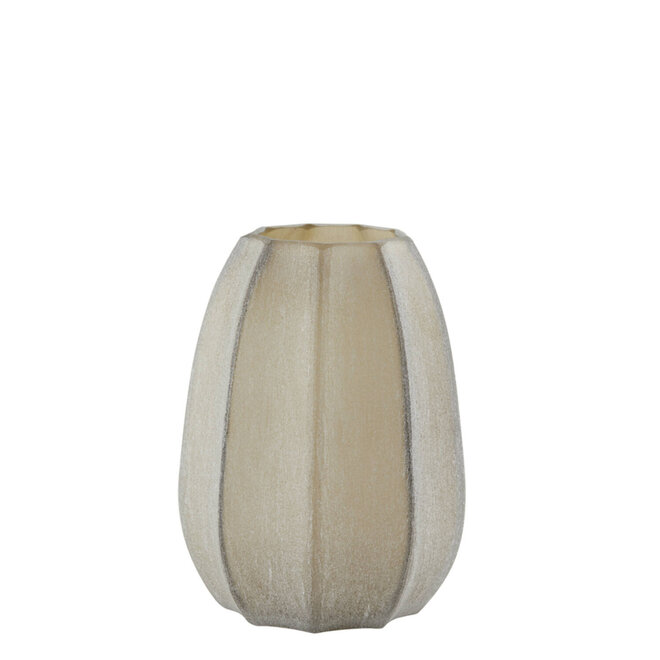 Light & Living Vaas Bradley Ø17x23,5 cm glas licht bruin