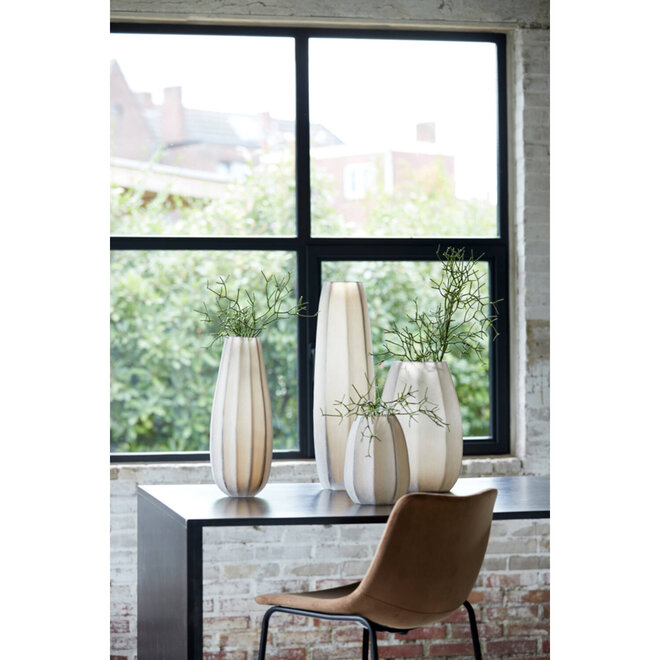 Light & Living Vaas Bradley Ø17x23,5 cm glas licht bruin