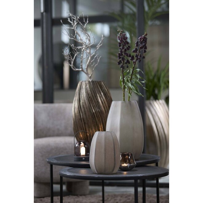 Light & Living Vaas Bradley Ø17x23,5 cm glas licht bruin