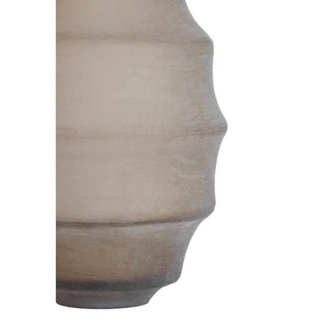 Light & Living Vaas Nayoro Ø31x42 cm glas mat licht bruin