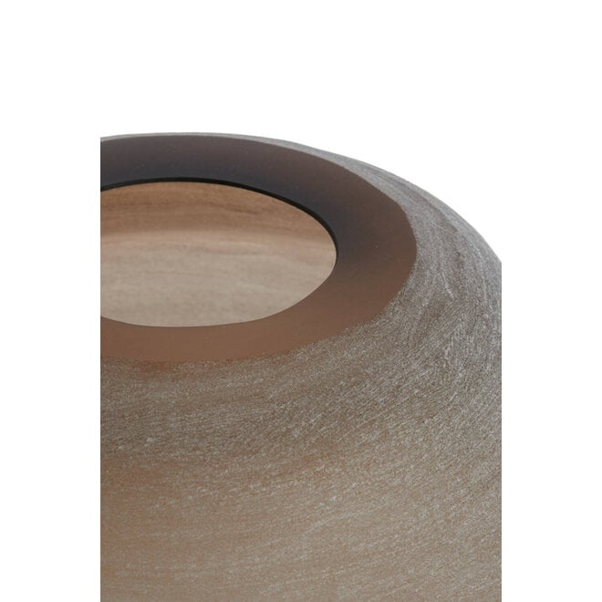 Light & Living Vaas Nayoro Ø32,5x29 cm glas mat licht bruin