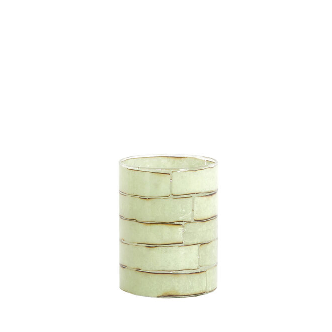 Light & Living Theelichthouder Droneri Ø10x13 cm glas transparant met mintgroen