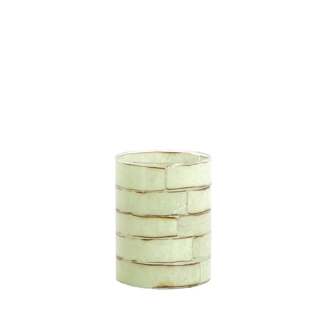 Light & Living Theelichthouder Droneri Ø10x13 cm glas transparant met mintgroen