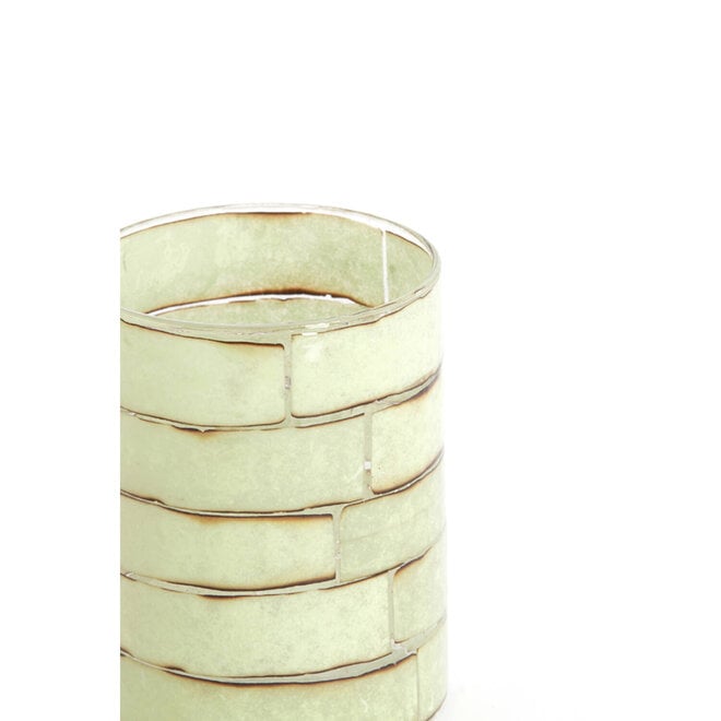 Light & Living Theelichthouder Droneri Ø10x13 cm glas transparant met mintgroen