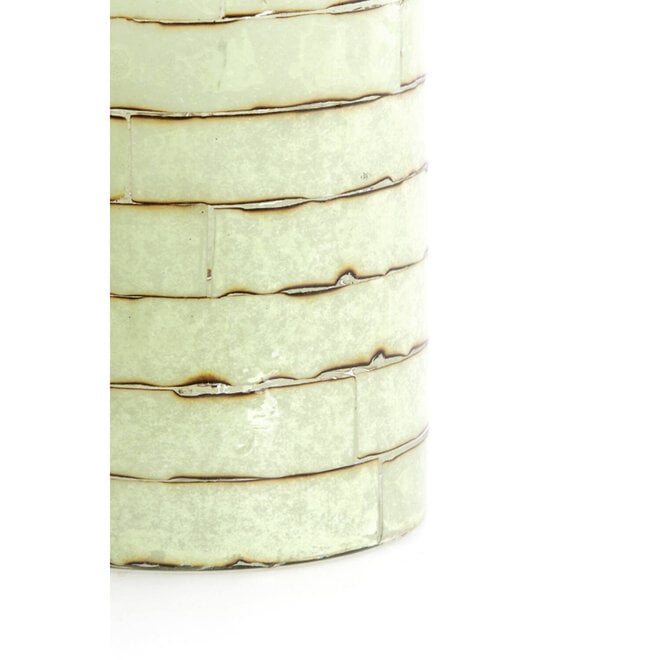 Light & Living Theelichthouder Droneri Ø10x13 cm glas transparant met mintgroen
