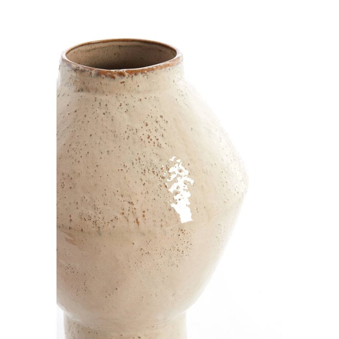Light & Living Vaas deco Vasora Ø29x41 cm keramiek glanzend taupe