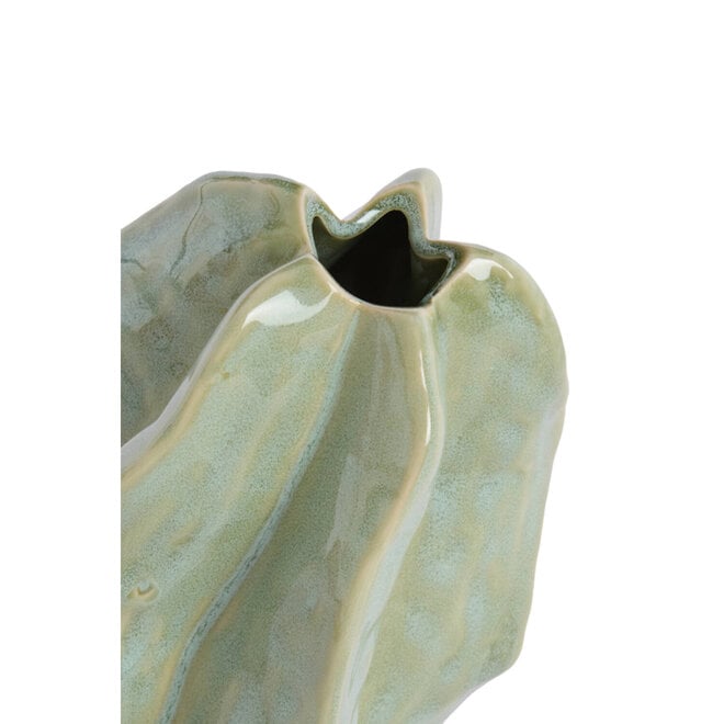 Light & Living Vaas deco Idrija 10,5x9,5x11,5 cm keramiek mintgroen