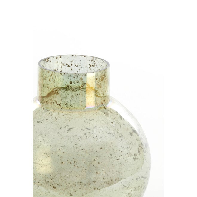 Light & Living Vaas Dusit Ø31x38 cm glas steenlook groen
