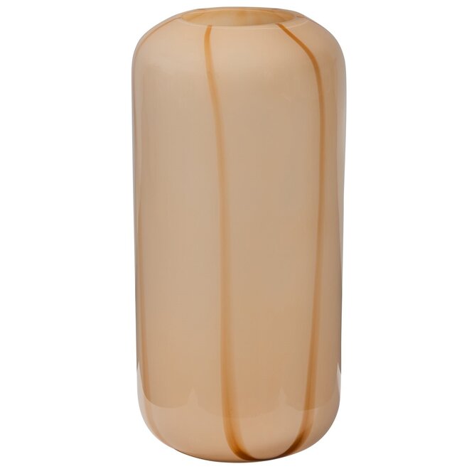 Woood Vaas Arles glas met streep naturel