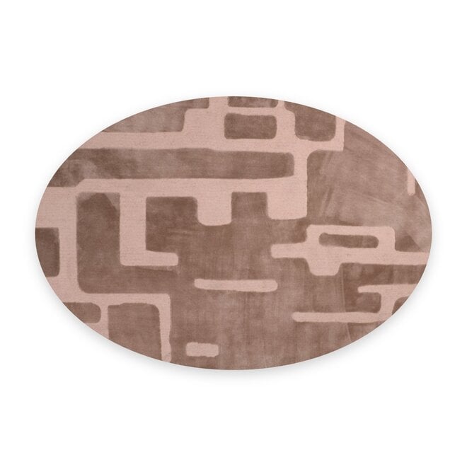 Vloerkleed Mart Visser Aesthetic 42 Soft Marsala - Ellips