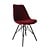 Kick kuipstoel Velvet - Rood - zwart onderstel