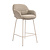 Kick barkruk Nolan - Taupe - beige onderstel
