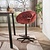 Barstoel Cupa height adjust verpakt per 2 / Delviro bordeaux rood-bruin