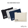 World of Mina Katoenen make-up tas met naam - naturel - swirl World of Mina Katoenen make-up tas met naam - naturel - swirl