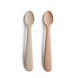 Mushie Babylepels - set van 2 ( Shifting sand / Blush ) Mushie Babylepels - set van 2 ( Shifting sand / Blush )