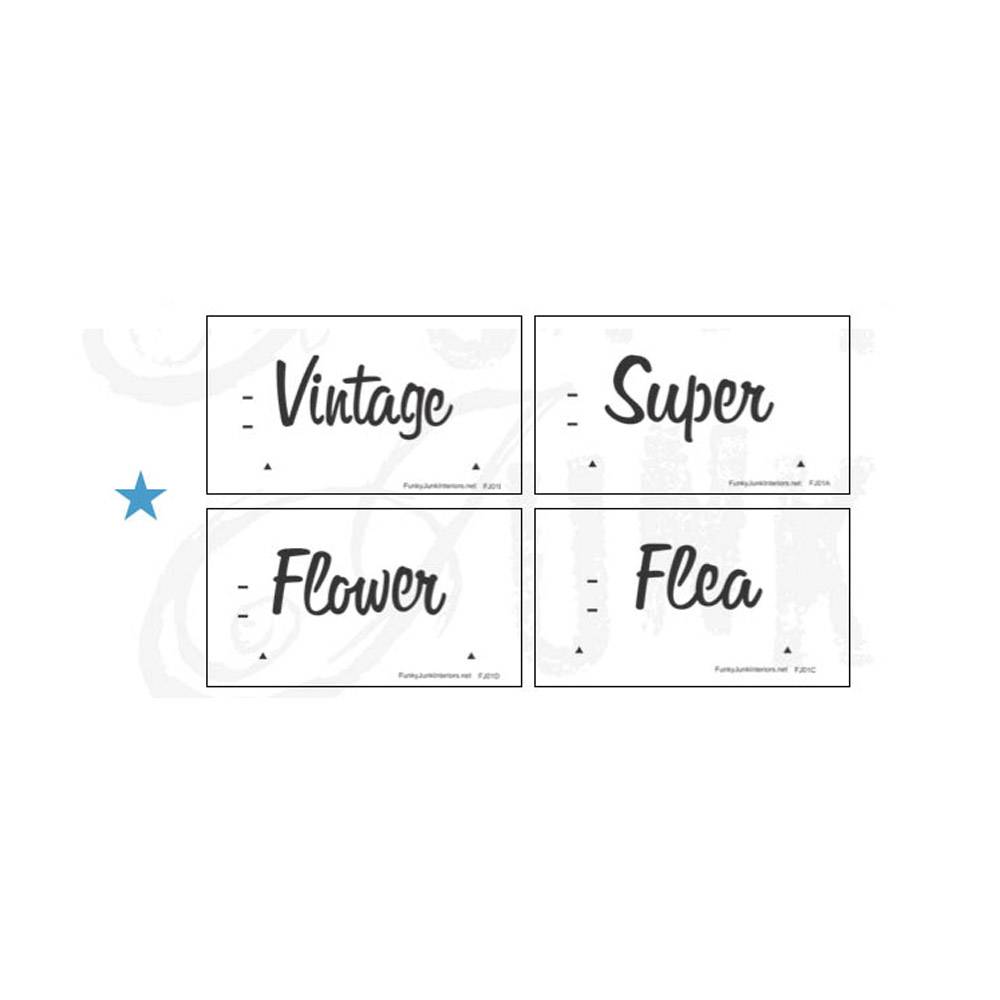 Funky Junk Funky Junk Stencils - Market Extensions - 4 pcs
