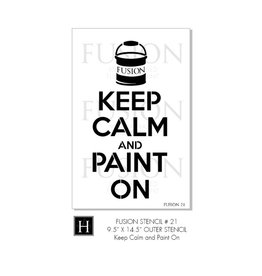 Fusion Mineral Paint Fusion - Stencil 21 - Keep Calm and Paint