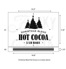 Funky Junk Funky Junk Stencils - Christmas Blend Hot Cocoa - 2 pcs