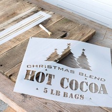 Funky Junk Funky Junk Stencils - Christmas Blend Hot Cocoa - 2 pcs