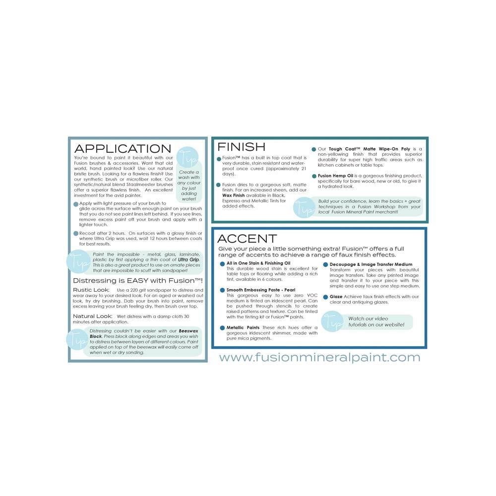 Fusion Mineral Paint Fusion - Tip cards - ENG - 50 pcs