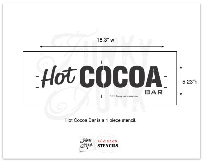 Funky Junk Funky Junk Stencils - Hot cocoa bar