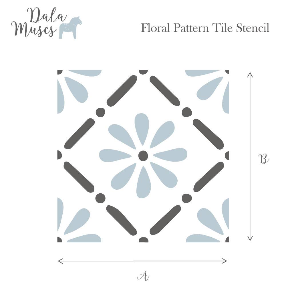 Dala Muses Dala Muses - Floral Pattern Tile