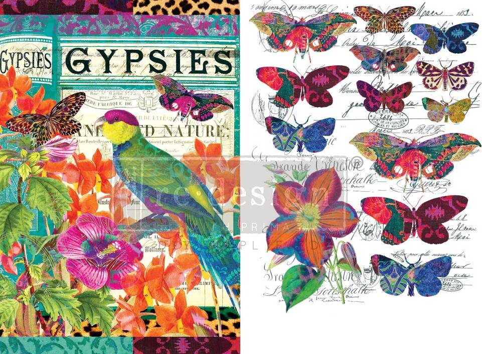 Redesign with Prima Redesign - Decor Transfer - Boho Bird Butterfly