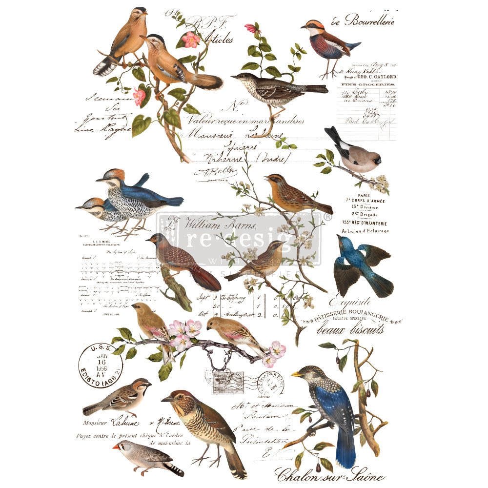 Redesign with Prima Redesign - Decor Transfer - Postal Birds