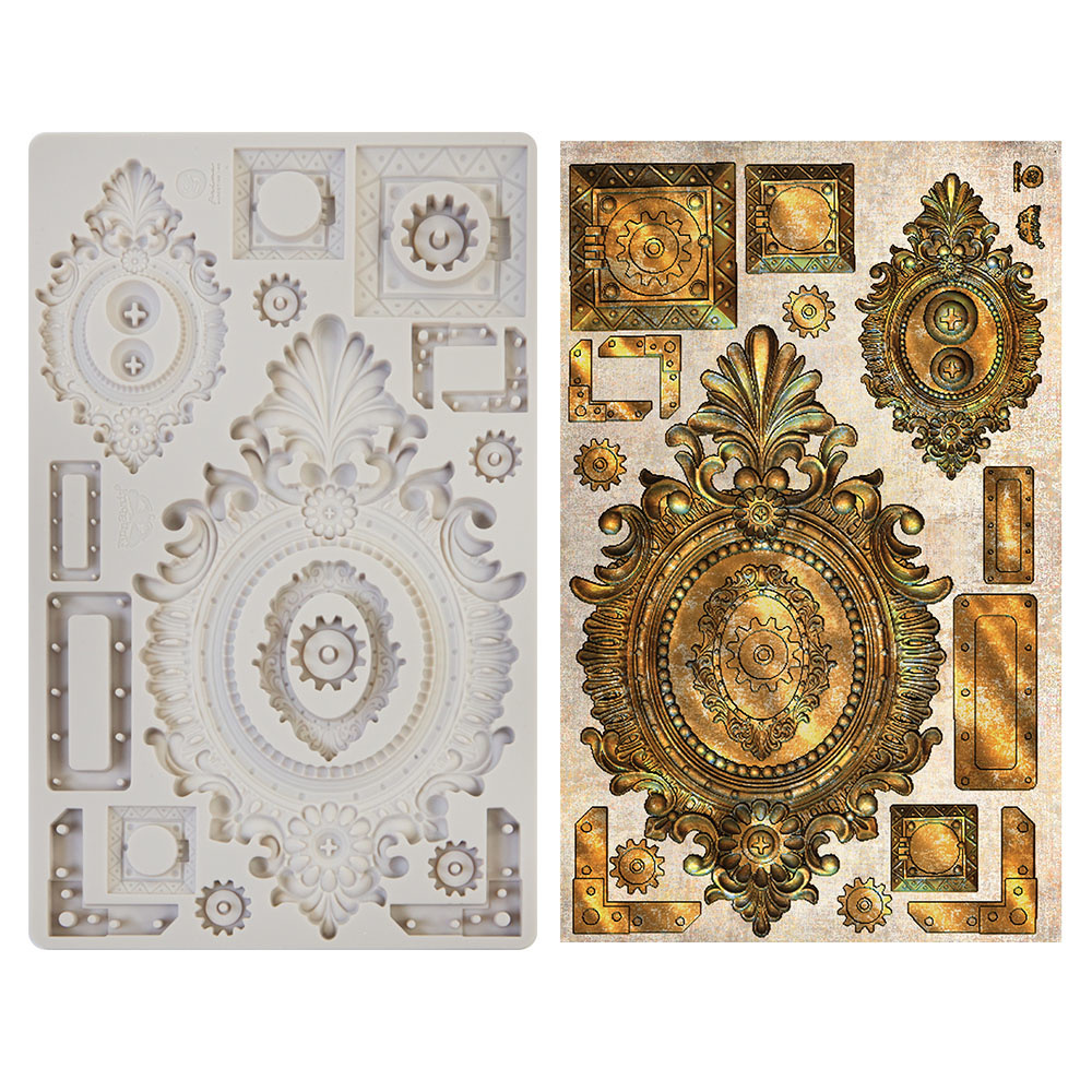 Redesign with Prima Redesign - Finnabair Mould - Grungy Frames