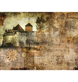 Redesign with Prima Redesign - Decoupage Rice Paper A1 - Hilltop Castle