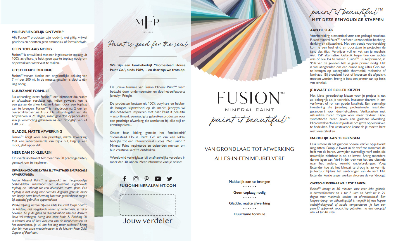 Fusion Mineral Paint Fusion - PR Colour Card 2022 NL - 10pcs