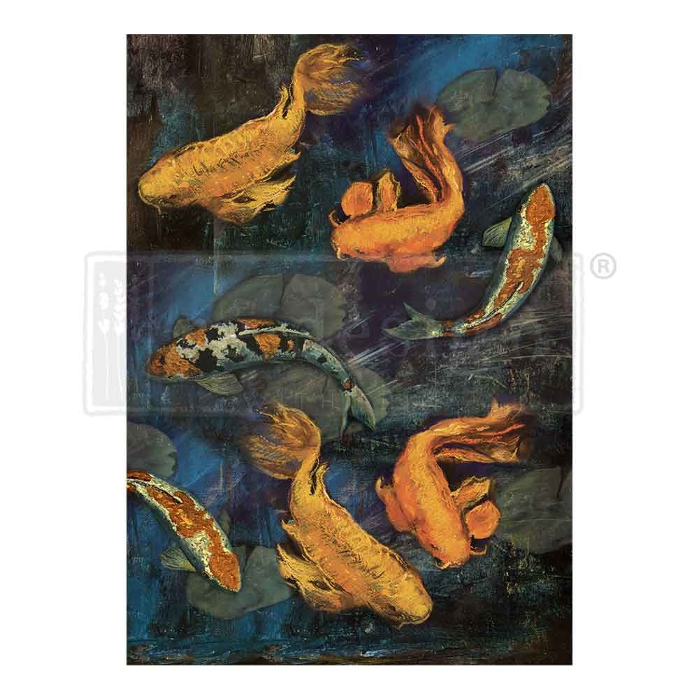 Redesign with Prima Redesign - Decoupage Fiber Paper A1 - Koi Pond