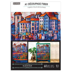 Redesign with Prima Redesign - Decoupage Fiber Paper A1 - Village In Color