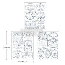 Redesign with Prima Redesign - Decor Transfer A4 - Vintage Labels