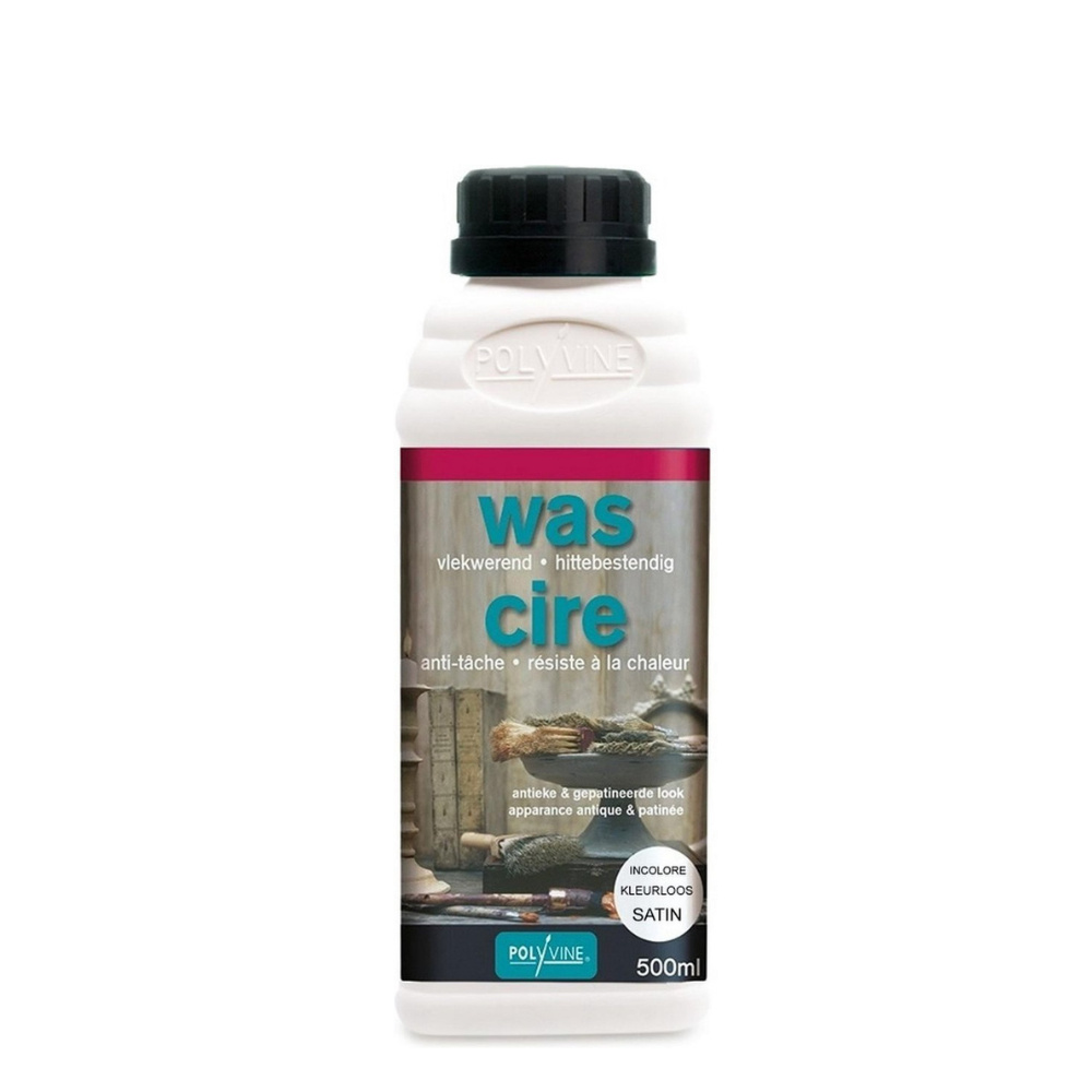Polyvine Polyvine - Wax Finish Varnish  - CLEAR- Satin - NL/FR - 500ml