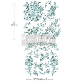 Redesign with Prima Redesign - Decor Transfer 12"x12" - Minty Roses