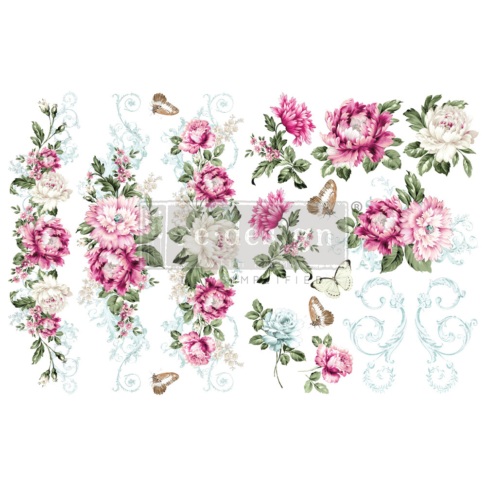 Redesign with Prima Redesign - H2O Transfer A4 - Springtime Peonies