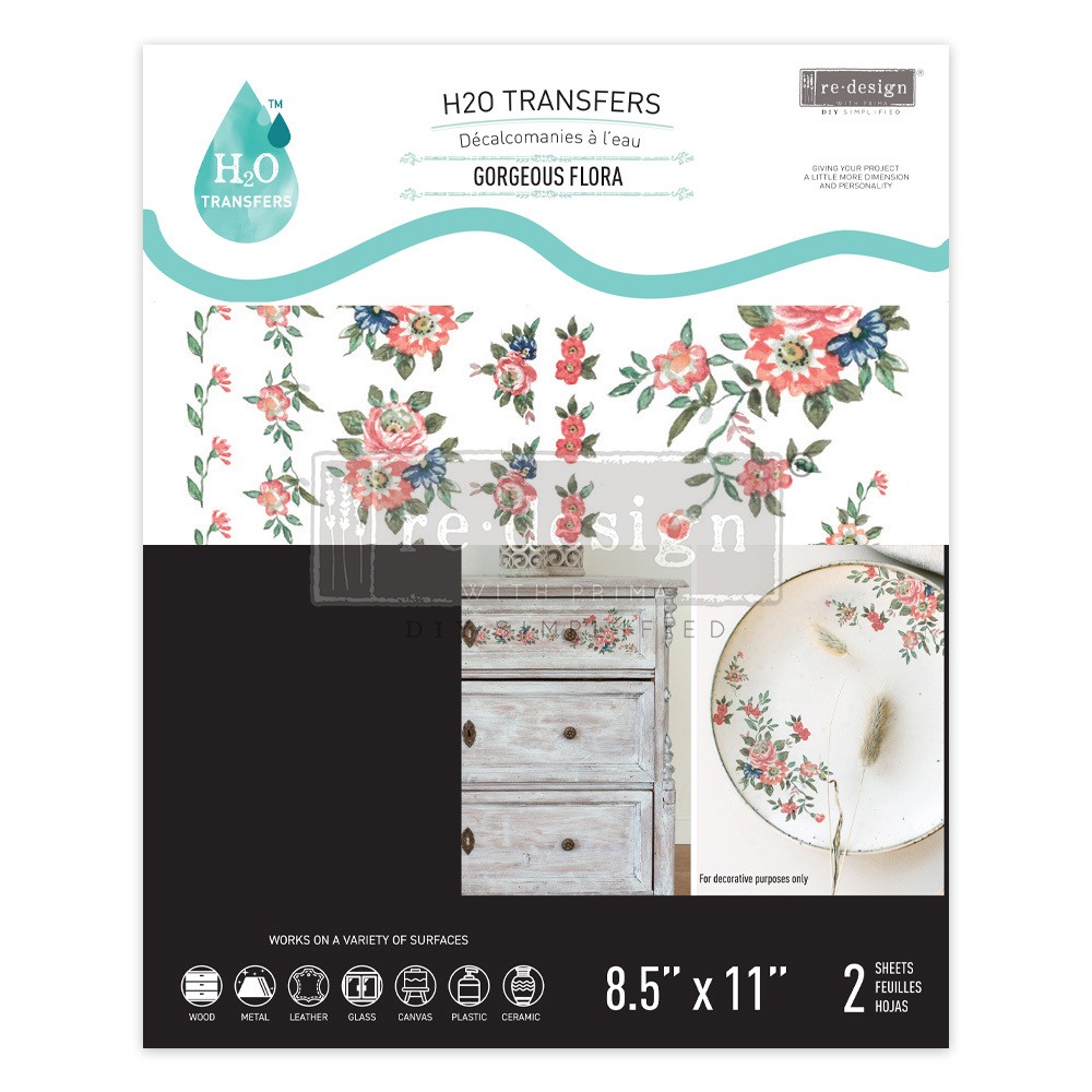 Redesign with Prima Redesign - H2O Transfer A4 - Gorgeous Flora