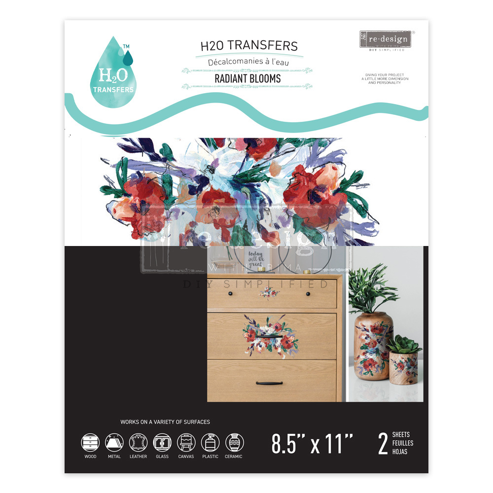 Redesign with Prima Redesign - H2O Transfer A4 - Radiant Blooms