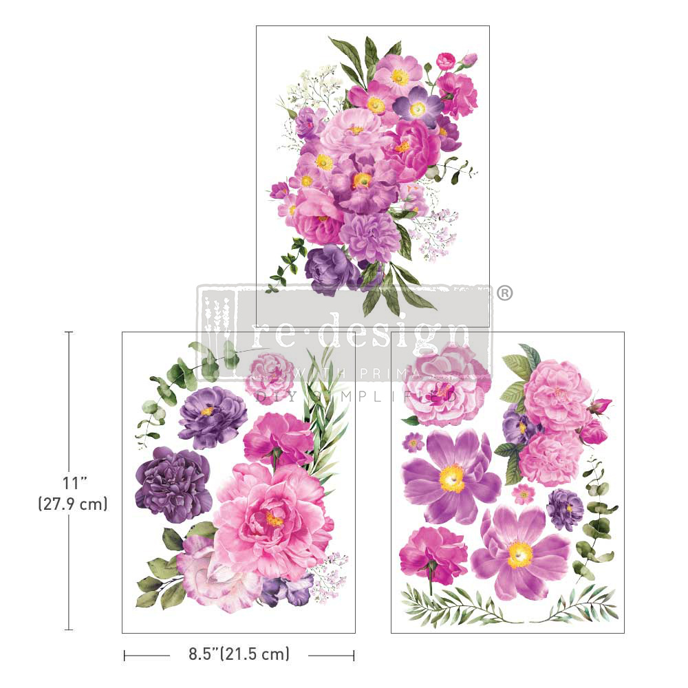 Redesign with Prima Redesign - Decor Transfer A4 - Purple Blossom