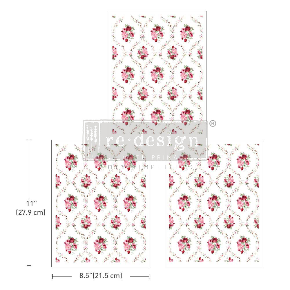 Redesign with Prima Redesign - Decor Transfer A4 - Blush Bouquet