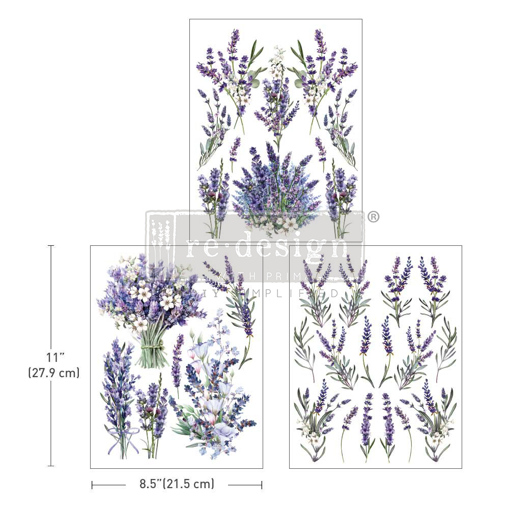 Redesign with Prima Redesign - Decor Transfer A4 - Lavender Bunch